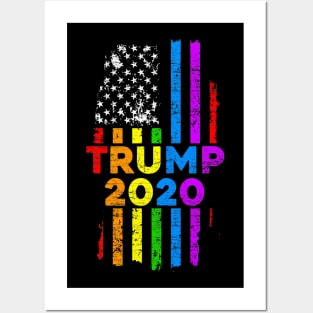 Lgbt Flag Gay For Trump 2020 Posters and Art